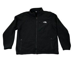 The North Face Men's Fleece Jacket Size XL Black Full-Zip Sherpa Lining Warm